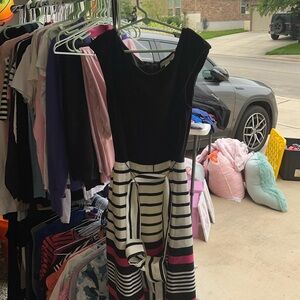 Christopher Banks dress for ladies size 6 colors are black, white and pink